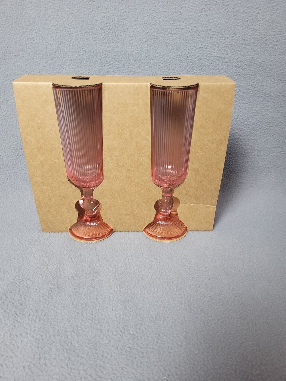 Target Bullseye Playground Valentine PINK Heart Champagne Glass Set